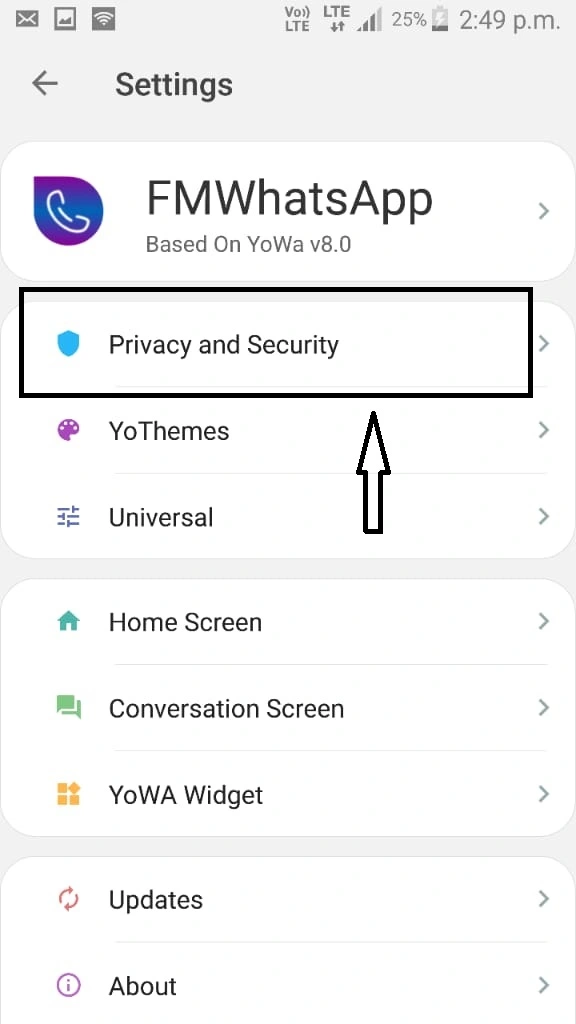 FM WhatsApp Enhanced Privacy Settings